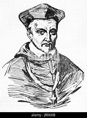 Alten gravierte Portrait des französischen Schriftstellers Jacques Amyot (1513-1593) und Traslator. Von unbekannter Autor veröffentlicht am Magasin Pittoresque, Paris, 183 Stockfoto