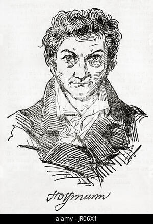 Selbstporträt von Ernst Theodor Amadeus Hoffmann (1776 – 1822), deutscher Autor von Fantasy und Horror, .composer, Musikkritiker, Zeichner und caricaturi Stockfoto