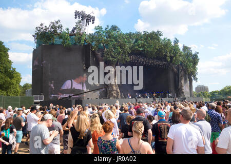 Die Lumineers erscheinen auf der Bühne große Eiche, British Summer Time Festival im Hyde Park, London UK 2017 Stockfoto