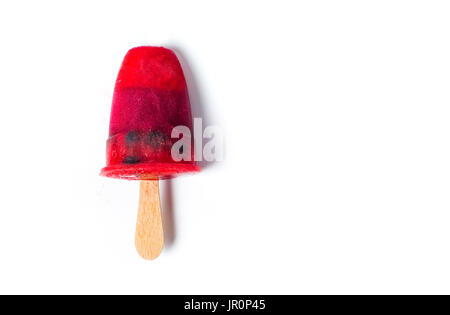 Hausgemachte Wassermelone Frucht Eis am Stiel-Eis isoliert Stockfoto