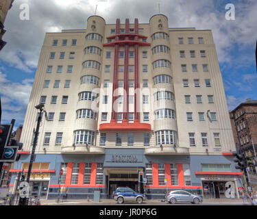 Die Beresford ist ein Ex-Hotel in der Sauchiehall Street, Glasgow, Schottland Stockfoto