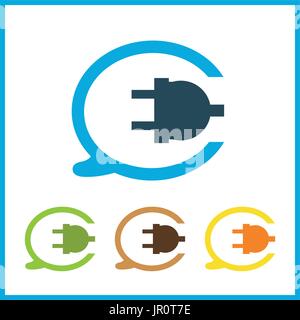 Draht, Socket und elektrische Stecker Vektor-design Stock Vektor