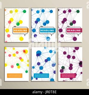 bunte abstrakte Molekül auf weißem Hintergrund Stock Vektor