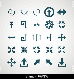 Satz von einfachen Vektorpfeile Symbole Stock Vektor