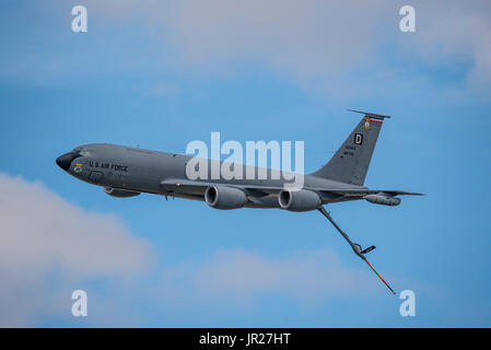 Boeing KC-135 R Teilnahme an der United States Air Force 70th Jahrestag Flypast im Royal International Air Tattoo, RAF Fairford, England am 14/07/17. Stockfoto