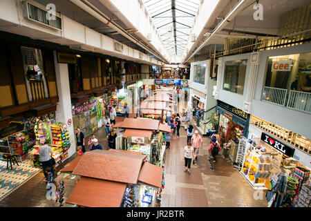 Kuala Lumpur, Malaysia - 26. Januar 2017: Befindet sich im Herzen von Kuala Lumpur, Malaysia Central Market ist ein Kulturdenkmal mit restaurierten Kunst Stockfoto