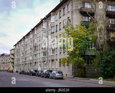 Wyborg, Russland - 6. Oktober 2016. Eine alte Wohnung befindet sich im Zentrum von in Wyborg, Russland. Vyborg ist 174km nordwestlich von Sankt Petersburg und nur 30km von th Stockfoto