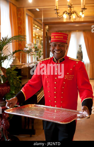 Europa/Frankreich/Rhône-Alpes/Lyon/Collonges-au-Mont d ' or/Restaurant Paul Bocuse. Trois Étoiles Michelin. Stockfoto