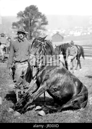 US-Armee Pferd Stunts, 1909 Stockfoto