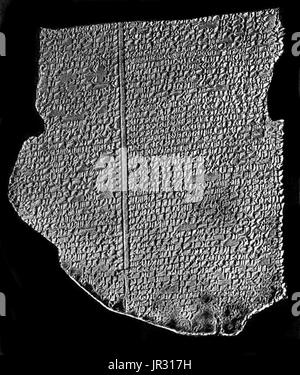 Die Amarna-Tabletten sind ein Archiv, geschrieben auf Tontafeln, hauptsächlich bestehend aus diplomatischen Korrespondenz zwischen der ägyptischen Regierung und ihre Vertreter in Canaan und Amurru während des neuen Reiches. Die Amarna-Briefe sind in ägyptologische Forschung, ungewöhnlich, da sie meist in akkadischen Keilschrift, das Schriftsystem von altem Mesopotamia, anstatt des alten Ägypten geschrieben werden. Die schriftliche Korrespondenz erstreckt sich über einen Zeitraum von höchstens 30 Jahre. Die Amarna-Briefe sind von großer Bedeutung für biblische Studien sowie semitischen Sprachwissenschaft, da sie in Licht die Stockfoto