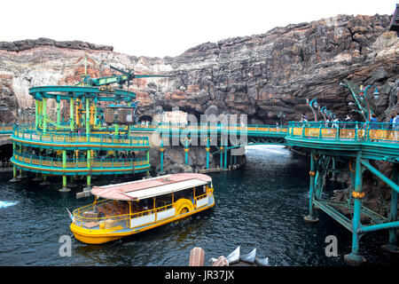 CHIBA, JAPAN: geheimnisvolle Insel Attraktion in Tokyo Disneysea in Urayasu, Chiba, Japan. Stockfoto