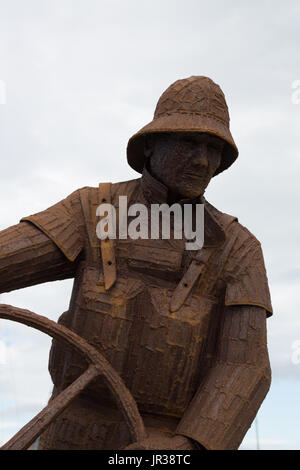 Statue der Steuermann, North Dock Seaham Harbour, England, Vereinigtes Königreich Stockfoto