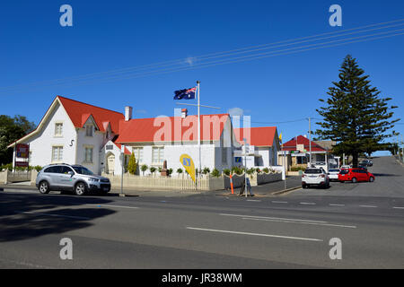 East Coast Heritage Museum und Krieg-Denkmal in Swansea auf Ost Küste von Tasmanien, Australien Stockfoto