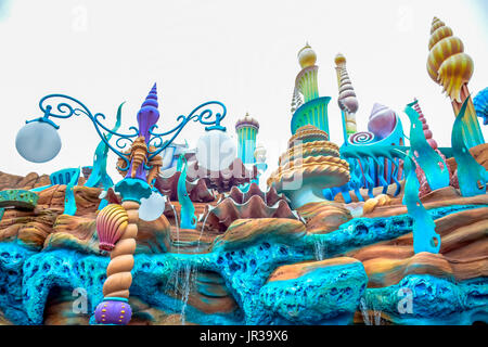 CHIBA, JAPAN: Mermaid Lagoon Attraktion in Tokyo Disneysea in Urayasu, Chiba, Japan. Stockfoto