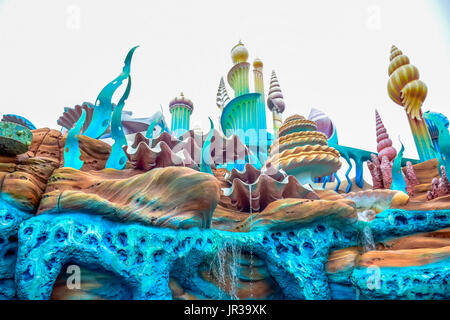 CHIBA, JAPAN: Mermaid Lagoon Attraktion in Tokyo Disneysea in Urayasu, Chiba, Japan. Stockfoto