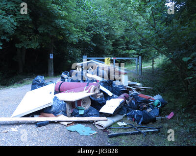 Fliegen Sie unter CCTV Zeichen kippen Stockfoto