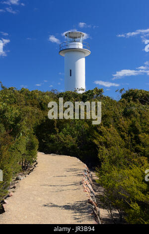 Tourville Cape Lighthouse im Freycinet National Park im Osten Küste von Tasmanien, Australien Stockfoto