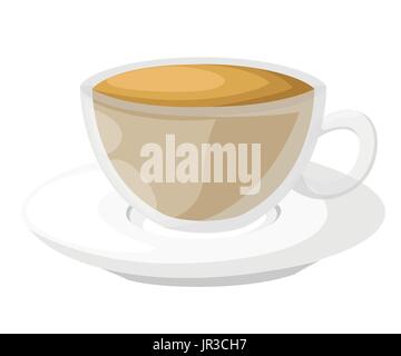 Niedlichen Cartoon Tasse grüner Tee. Vektor-Illustration-Webseite und mobile app-Design-Vektor-Illustration. Stock Vektor