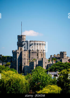 Skyline von Schloss Windsor, Windsor, Berkshire, England, UK, GB. Stockfoto