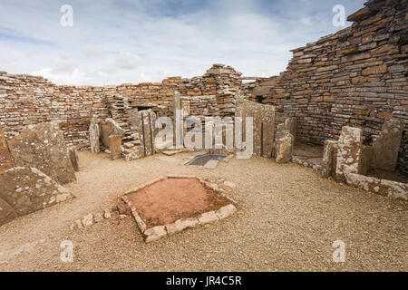 Broch von Gurness, neolithischen Orkney-Website Stockfoto