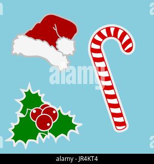 Vektor-Illustration eines Weihnachts-Symbols legen Sie in flachen Stil Stock Vektor