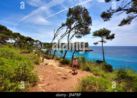 Cami de cavalls Cala Galdana menorca Menorca Stockfoto