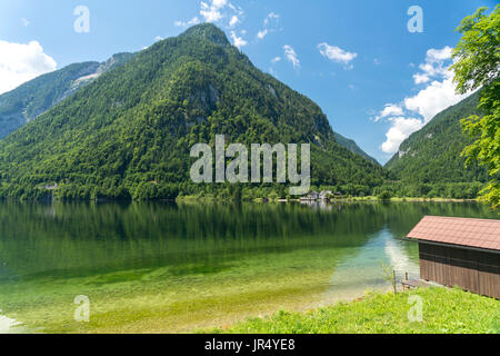 Hallstätter See Bei Bad Goisern, Salzkammergut, Oberösterreich, Österreich |   Hallstätter See sehen in der Nähe von Bad Goisern, Salzkammergut Region, Upper Aus Stockfoto