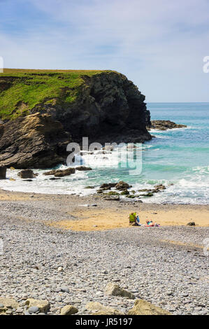 Dollar Cove Beach bei Gunwalloe, Lizard Halbinsel, Cornwall, Großbritannien Stockfoto