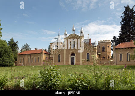 Das Gotische Haus in Wrlitz Park in Sachsen-Anhalt Stockfoto