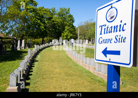Titanic Grab, Fairview Rasen Friedhof, Halifax, Nova Scotia, Kanada Stockfoto