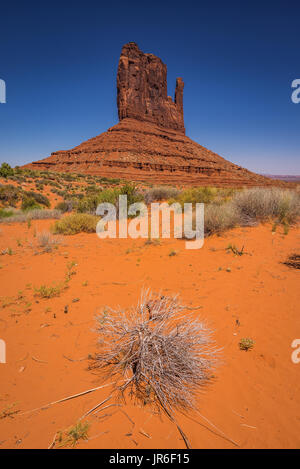 West Mitten Butte, Monument Valley, Arizona, Amerika, USA Stockfoto