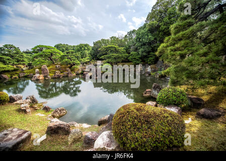 Gärten Schloss Nijo, Kyoto, Japan Stockfoto