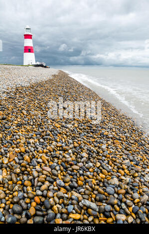 Die verlassenen Leuchtturm von Orford Ness, Orford, Suffolk. Stockfoto