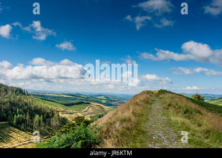 In Carmarthenshire, vom Zuckerhut, in der Nähe von Cynghordy, Carmarthenshire, Wales, Großbritannien Stockfoto