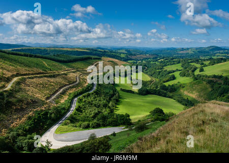 In Carmarthenshire, vom Zuckerhut, in der Nähe von Cynghordy, Carmarthenshire, Wales, Großbritannien Stockfoto