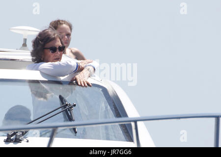 Palma, Spanien. 4. August 2017. Königin Sofia am 5. Tag des 36. König Segeln Racing Cup in Palma De Mallorca, Spanien. 4. August 2016. Bildnachweis: MediaPunch Inc/Alamy Live-Nachrichten Stockfoto