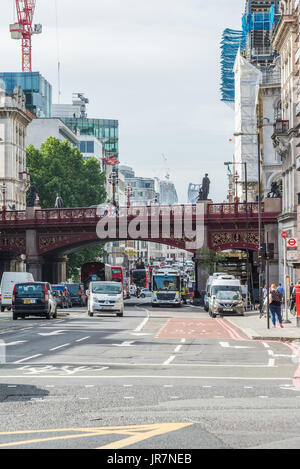 Holborn Viaduct in Farringdon Road, London, England Stockfoto