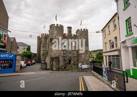Historische Enniscorthy, Schloss Burg auf einem Hügel gelegen, County Wexford Irland Stockfoto