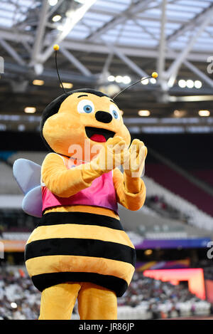 Whizbee Maskottchen bei den Para Athletics World Championships im London Stadium Stockfoto