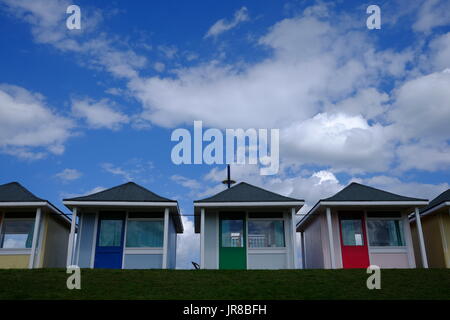 Den schönen Strandhütten der Badeort Mablethorpe in Lincolnshire Stockfoto