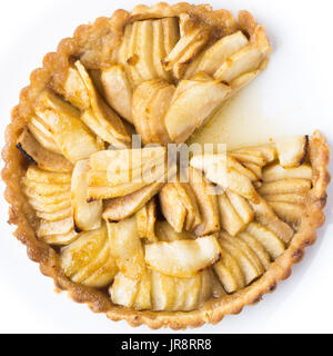 Leckere hausgemachte heiße Apfelkuchen. Stockfoto