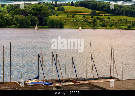 Essen in Deutschland, Blick vom Baldeney See (Baldeneysee) Stockfoto