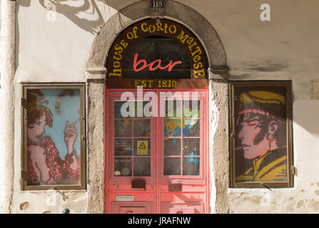 Haus der Corto Maltese bar in Boavista Straße in Lissabon Portugal Stockfoto