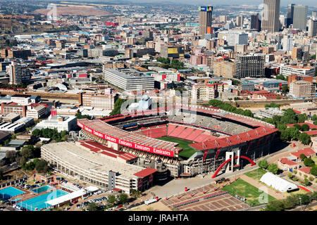 JOHANNESBURG, Südafrika - 24 September 2016: Luftaufnahme der Emirates Airline Park Stockfoto