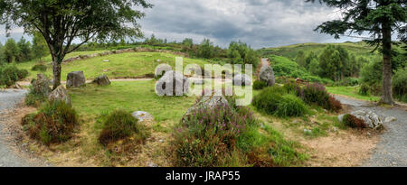 Dromagorteen Steinkreis in Bonane Heritage Center in Irland Stockfoto