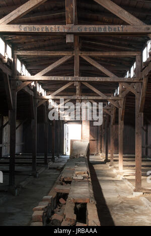 Die Innenseite der Kaserne in Auschwitz Birkenau - ehemaliger NS-Konzentrationslager Auschwitz brzezinka, Polen Stockfoto