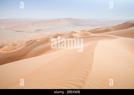 Rub al Khali Wüste in das Leere Viertel, in Abu Dhabi, Vereinigte Arabische Emirate Stockfoto