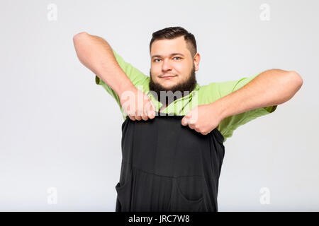 Junge Fat Man Stockfoto