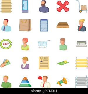 Finanzleiter Icons Set, Cartoon-Stil Stock Vektor