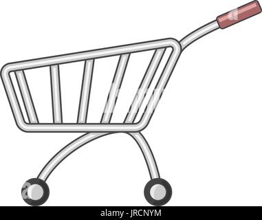 Einkaufswagen-Symbol, Cartoon-Stil zu vermarkten Stock Vektor